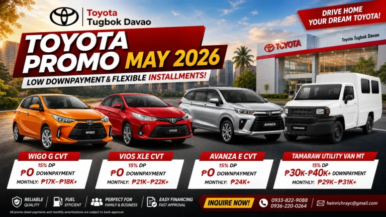 Toyota Tugbok Davao Promo May 2026