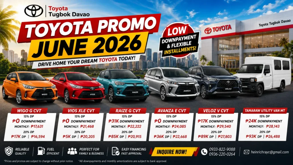 June promos of toyota tugbok davao