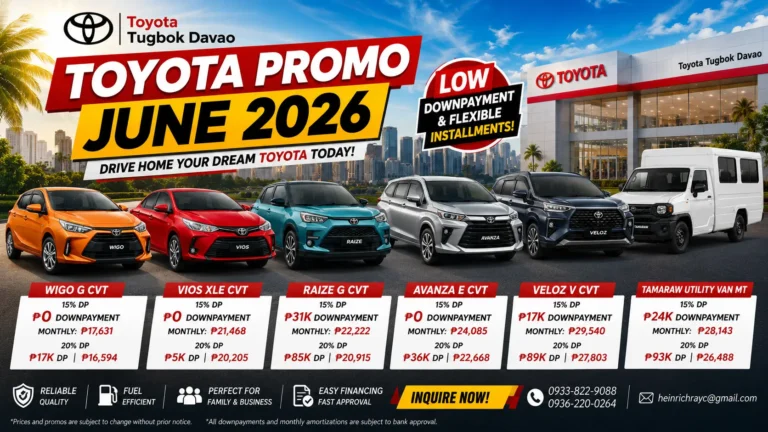 June promos of toyota tugbok davao